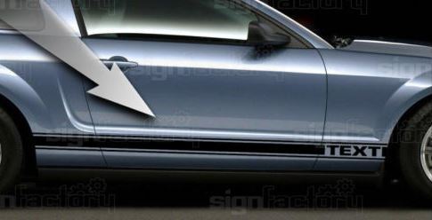 2005-2009 Ford Mustang GT Custom Side Rocker Calcomanías 6