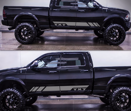 Etiqueta adhesiva de franja lateral personalizada gráfica kit de carrocería para cubierta de rejilla y luz trasera Dodge Ram