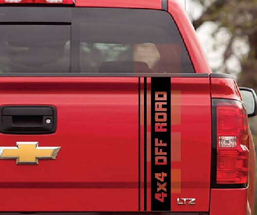 Adhesivo lateral para caja de camioneta 4x4 todoterreno para Chevy Silverado GMC Sierra