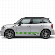 Kit de Calcomanías de Vinilo con Rayas Laterales a Cuadros para Mini Countryman R60_2