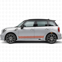 Kit de Calcomanías de Vinilo con Rayas Laterales a Cuadros para Mini Countryman R60_3
