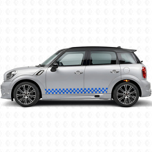 Kit de Calcomanías de Vinilo con Rayas Laterales a Cuadros para Mini Countryman R60_4