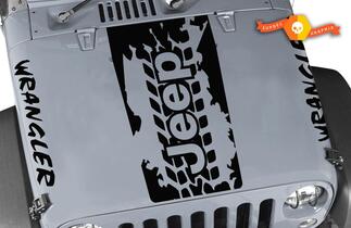 Jeep Wrangler Blackout Tire banda de rodadura 3pc set vinilo capucha guardabarros calcomanías JK JKU LJ TJ