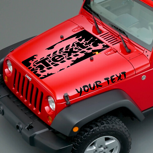 Kit de Calcomanías de Vinilo para Capó con Diseño de Banda de Rodadura para Jeep Wrangler
