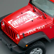 Kit de Calcomanías de Vinilo para Capó con Diseño de Banda de Rodadura para Jeep Wrangler 2