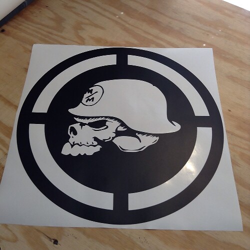 Vinilo adhesivo para capó con calavera estilo Metal Mulisha para Jeep Wrangler