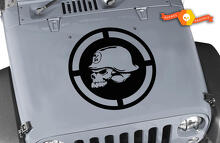 Vinilo adhesivo para capó con calavera estilo Metal Mulisha para Jeep Wrangler_2