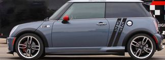 Mini Cooper S JCW Clubman Countryman Gráficos de rayas laterales en ángulo Bandera británica