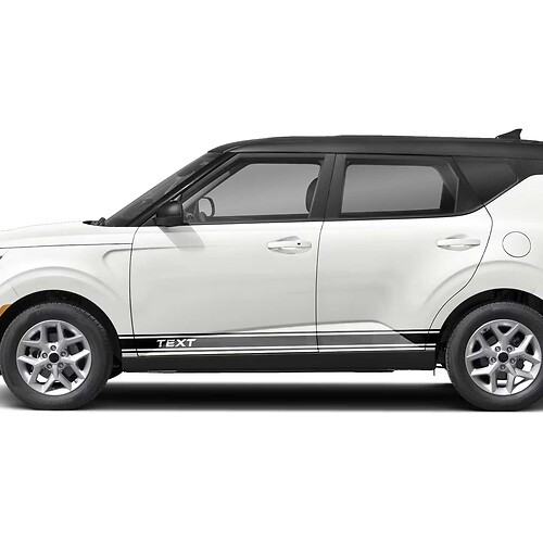 Calcomanías gráficas de rayas de carreras para puertas laterales para KIA SOUL
