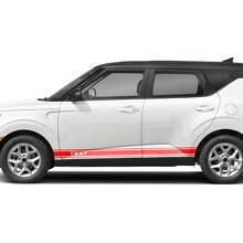 Kit de calcomanías de vinilo con franjas laterales personalizadas para Kia Soul_2