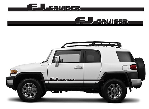 Kit de vinilos adhesivos de franjas laterales de marca para Toyota FJ Cruiser