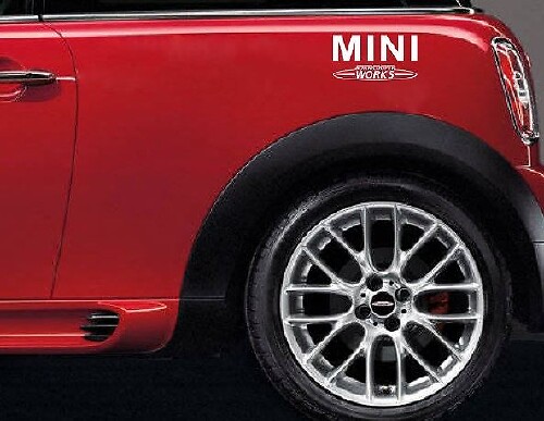 Juego de Pegatinas de Vinilo para Guardabarros Estilo MINI JCW para Mini Cooper