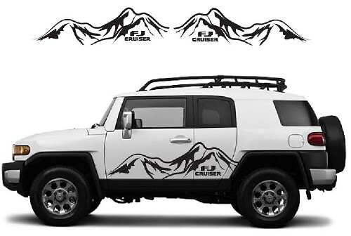 Kit de vinilo adhesivo de puerta lateral Mountain Range para Toyota FJ Cruiser