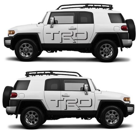 TRD Shadow Toyota FJ CRUISER calcomanía vinilo puerta lateral gráficos 5