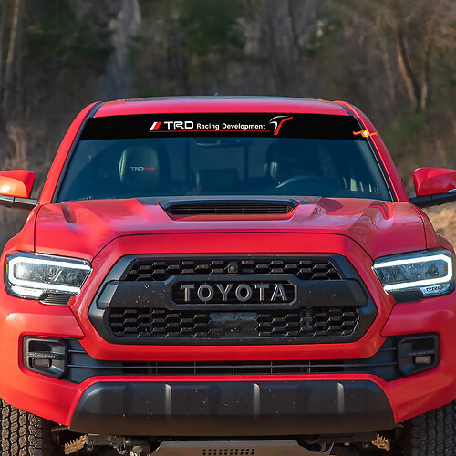 Pegatina de calcomanías de calcomanía de banner de parabrisas TRD para Toyota
