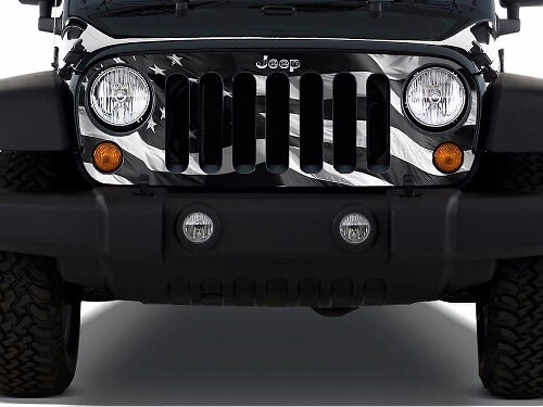 Vinilo adhesivo para rejilla con bandera de EE. UU. para Jeep Wrangler