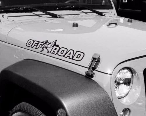 Par de pegatinas de vinilo para capó todoterreno para Jeep WRANGLER RUBICON SAHARA JK TJ YJ JL Gladiator