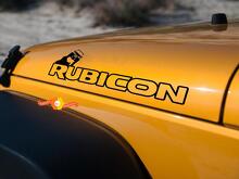 Par de pegatinas de vinilo en rollo para capó para JEEP WRANGLER RUBICON SAHARA JK CJ TJ YJ 2