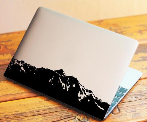 Calcomanía de vinilo para computadora portátil de montañas que se adapta a MacBook Pro de 13 pulgadas o personaliza