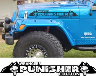 Calcomanías para capó The Punisher Edition versión 2. Juego personalizado para capotas de Jeep wrangler