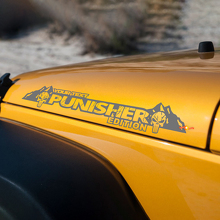 Calcomanías de Vinilo con Letras Edición Punisher para Capó de Jeep Wrangler_2