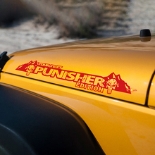 Calcomanías de Vinilo con Letras Edición Punisher para Capó de Jeep Wrangler_3