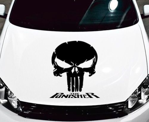 Punisher Skull - Words Vinyl Decal Hood Side para coche camión