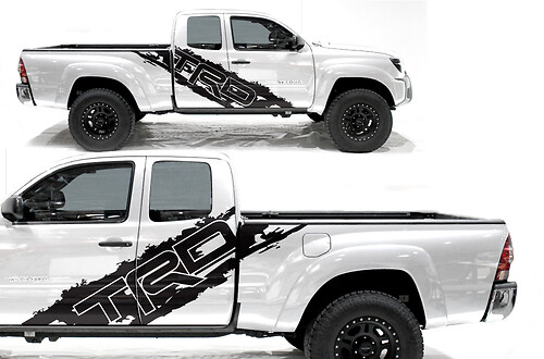 Calcomanía Vinilo Lateral Estilo Desgastado TRD para Toyota Tacoma 2005-2020