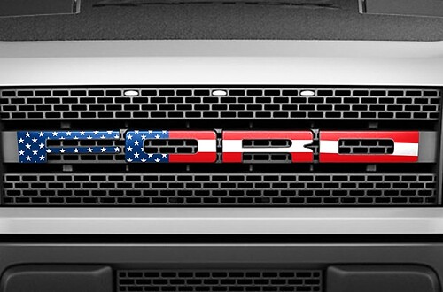 Ford Raptor Grille Insertar pegatinas Calcomanías (2010-2014) diseño de bandera americana

