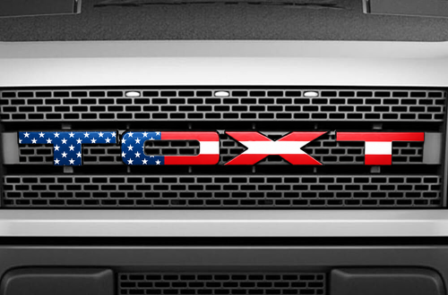 Calcomanías de inserción de parrilla para Musclecar power truck (2010-2014) diseño de bandera americana
