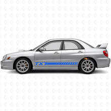 Kit de adhesivos de vinilo con franjas personalizadas para paneles de las puertas para Subaru Impreza 2002-07_2