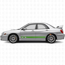 Kit de adhesivos de vinilo con franjas personalizadas para paneles de las puertas para Subaru Impreza 2002-07_3