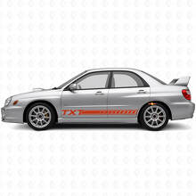 Kit de adhesivos de vinilo con franjas personalizadas para paneles de las puertas para Subaru Impreza 2002-07_4