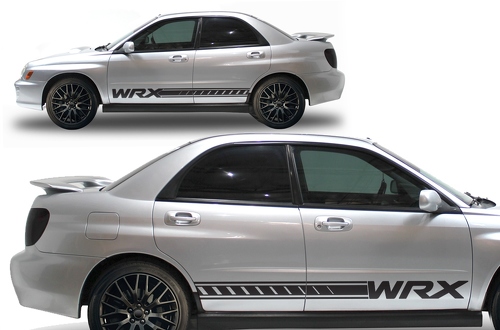 Kit de calcomanías de vinilo personalizadas para Subaru Impreza Rocker Panel 2002-2007 - WRX