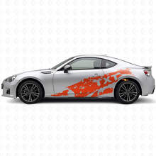 Kit de Vinilo Lateral con Salpicaduras de Barro y Texto Personalizado para Subaru BRZ_4