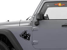 Par de calcomanías de vinilo Rock n ROLL Badge (se adapta a Wrangler Rubicon) 2
