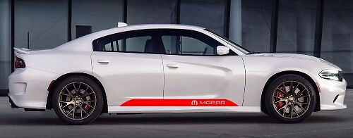 Calcomanía de vinilo con franjas estilo Mopar para puerta lateral Dodge Charger 2011-2017