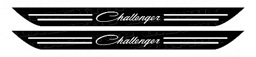 Vinilos con Escudo en Estilo Clásico para Alféizar de Puerta de Dodge Challenger 2006-2017