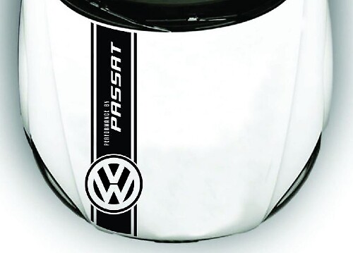 Vinilo adhesivo con franja para capó de competición para Volkswagen Passat