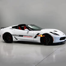 Juego de adhesivos de vinilo con franjas laterales deportivas para Chevy Corvette_2