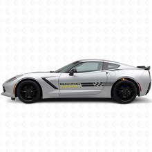 Juego de pegatinas de vinilo con franjas laterales deportivas para Chevy Corvette_4