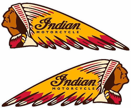 Calcomanía de vinilo estilo penacho de guerra de Indian Motorcycle