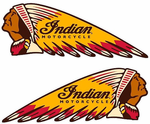 Calcomanía de vinilo estilo penacho de guerra de Indian Motorcycle