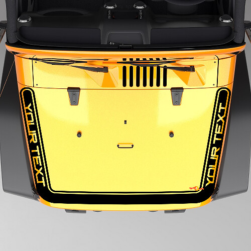 Calcomanía de vinilo para capó con tira perimetral para Jeep Wrangler Gladiator