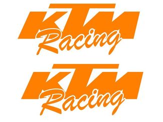 2 KTM Racing NARANJA sticker decal moto mx 50 65 125 250 350 450 300 sx xc sxf