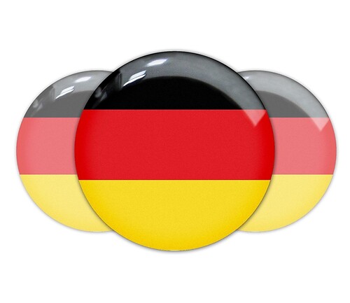 Emblema abombado de bandera alemana Insignia universal