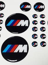 BMW M Power Performance 3d emblemas de calcomanías adhesivas abovedadas 14 piezas
 2