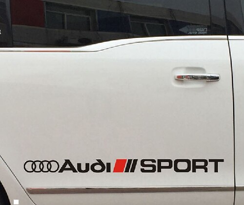 Calcomanía de vinilo para faldón lateral Audi Sport Racing para Audi