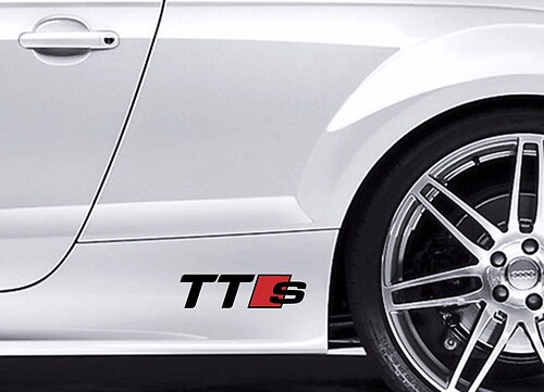 2X AUDI TTS Vinilo cuerpo Calcomanía pegatina Sport Racing emblema logo calidad premium
