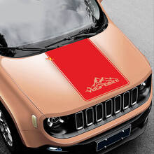 Calcomanía de vinilo para capó Blackout Mountains para Jeep Renegade 3